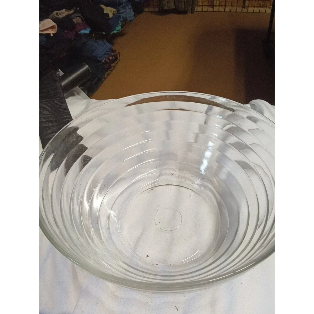 Large Clear Glass Serving Bowl - 25% Off with 5+ Items